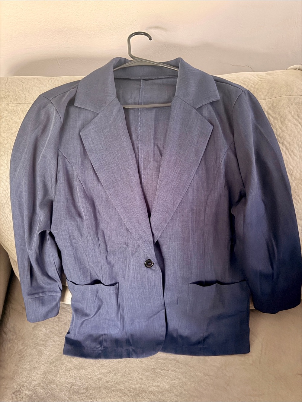 SHEIN Navy Single-Button Women's Blazer